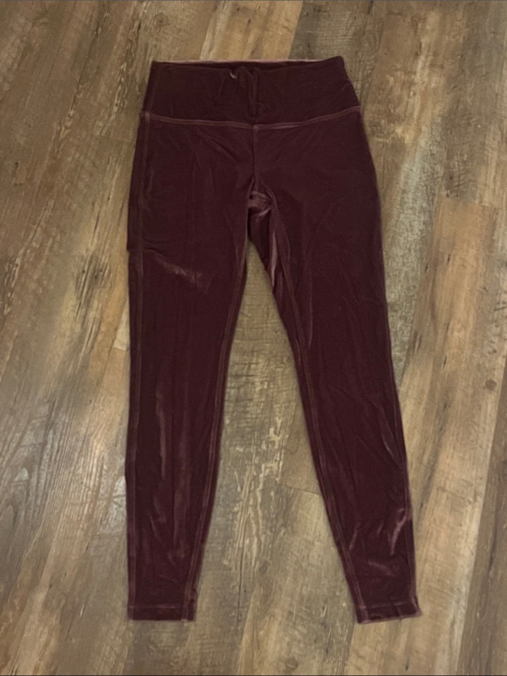 lululemon Plush Velvet Leggings in Burgundy
